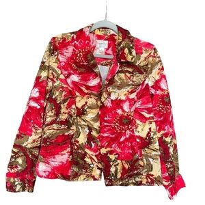 Christopher and Banks Cotton spandex jacket blazer with pockets size m stretch